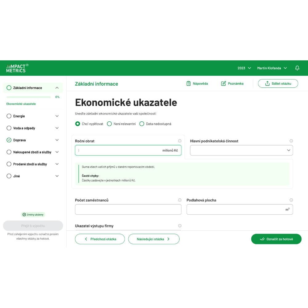 Kalkulačka CO2 stopy 4